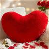 Yhoelata Cuscino Cuore, Rosso Cuscino a Forma di Cuore, Peluche Cuore Cuscini Decorativi, Grande Cuscini per Divano, Cuscini Bambini Cuscino Letto, 37 * 47cm
