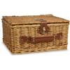 OKAFFAREFATTO MADDALONI Cesto Bauletto in Vimini Naturale con Manico Medio 37x26xh18 cm, Portaoggetti Multiuso per Casa Regalo