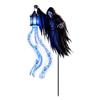 Generic Fantasma Halloween Animato Solare Palo Luce Blu LED Cranio | Decorazione da giardino impermeabile per esterni 90 cm