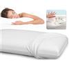 Passione per le tele CUSCINO MEMORY FOAM FORATO. Misura 42x72 con fodera in cotone jersey con zip. Guanciale cervicale traspirante, ipoallergenico, ergonomico, riduce russare.