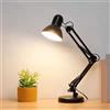 K2 STORE - Lampada da Scrivania Multifunzionale con Base e Morsetto, Braccio Snodabile in Metallo, Compatibile con Lampadine LED E27
