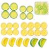 Reaorktic 28 Pezzi Fette di Limone Artificiali, 4cm Fette di Limone | Piccole Simulazioni, Giallo Limoni Artificiali, Frutta Finta Decorativa in Plastica, per Casa, Cucina, Tavolo, Decorazione