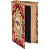 CREATCABIN Scatola Portaoggetti Decorativa Vintage Libri Finta Scatola Portaoggetti Libri Finta in Pelle Fiori Decorazione Tavolo Espositore Mensole Creazioni Libreria 23x15x5cm