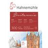 Hahnemühle Britannia - Blocco acquerello opaco bianco naturale, 300 g/m², 12 fogli, 36 x 48 cm