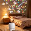 Generic HD Luci Notturne Olografiche Dinamiche 5D Rotanti Proiettore LED Smart | Proiettore 360° Mini Galaxy: lampada con proiezione dinamica rotante, ideale per decorazioni di camera e soffitto nelle feste