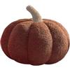 CUEMOON Cuscino a forma di zucca, crema 3D, in peluche e zucca, 30 cm, colore: bianco latteo,Marrone, 20cm
