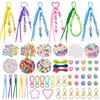 Wusejosapi Set Creativo da 828 Perline per Portachiavi Fai da Te | Kit creativo, set di perline fai da te per creare portachiavi e ciondoli per borse personalizzati