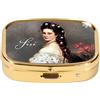 Fridolin 18286 Sisi-Scatola per pastiglie, in Metallo, Multicolore, 3,6 x 5,1 x 1,8 cm