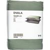 Ikea DVALA - Federa per cuscino, 50 x 80 cm, 100% cotone, 205.496.68, colore: grigio verde, confezione da 2