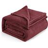 Bedsure Plaid Divano Coperta Pile - Flanella, 230 x 270 cm, Rosso bordeaux | Leggera e traspirante, coperta in flanella spessa e morbida, per casa e regalo, tutto l'anno, per uomo e donna