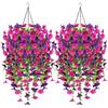 Generico 2 Pezzi Fiori Artificiali Cadenti - Piante Finte Decorative Realistiche