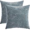 vidaXL HEERLEN - Set di 2 federe per cuscino in ciniglia, 35 x 35 cm, in ciniglia, poliestere, stile moderno, accessorio per la casa