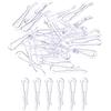 QUARKZMAN 100 Pz 1,52 Pollici Clip a Forma di U per Camicia, Clip per Camicie con Denti, Mollette per Calzini, Pantaloni, Cravatte, Camicie, Abiti, Trasparenti