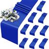 MILVOWOC - Confezione da 10 pezzi, runner da tavola in raso blu reale, 30,5 x 274,3 cm, runner da tavola in raso satinato luminoso in tessuto liscio, ideale per decorazioni da tavola per matrimoni