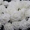 TFSYLISA 50Pezzi Rose Artificiali Finte Schiuma Rose Fiori Artificiali di Rose | per DIY Matrimoni Mazzi Nuziale Festa Casa Decorazioni Bianco