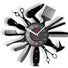 OTKU Orologio da Parete 30cm per Barbiere - Decorazione per Negozio di Parrucchieri - Cambia Colore, Contemporaneo - Regalo per Parrucchiere