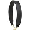 momo mo Cintura Donna Tracolla Eco Pelle Cinghia Ricambio Cinturino Catena con Gancio Perlina Cinta Spalla per Borsa Portafoglio Borse (Nero)