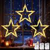 DAZZTIME Star Curtain Lights,Star String Lights 30cm,Star Decoration for Christmas,IP44 Waterproof Stell Natal Decoration,LED Lights Decorative Lighting,for Windows,Balconies,Birthdays,Parties,Weddings