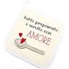 Generico Presina da Cucina Guanti da Forno, Accessori Utili per la Casa, Tessuto Termoresistente per Uso Quotidiano, Idea Regalo Festa della Mamma Nonna Donna, 100% Made in Italy
