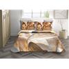 PELLECCHIA 1969 | Copriletto IRGE Trapuntato Estivo Matrimoniale 260x270 cm 100 g/m² Trapuntino Primaverile, Trapunta Leggera, 100% Made in Italy a 2 Piazze (Mary Beige/Oro)