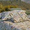Fazzini Copriletto trapuntato Primaverile matrimoniale cm.270x270 Vanita AZZURRO VERDE - Tessuto raso30 di purco cotone -Stampa digitale- Made in Italy
