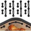 Yatrosynth 12 Pezzi Friggitrice Ad Aria Magnetica in Silicone Fibbia, Magneti Rivestimento Interno della Friggitrice Ad Aria, Previene la Combustione della Carta - Rotondo Nero
