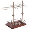 Zyqixluk Portabottiglie In Metallo, Supporto Per Vetri Da Vino, Portabottiglie Da Banco, Per 2 Bottiglie E 6 Bicchieri Da Vino, Ripiani Per La Porta Di Bottiglie Per Casa, Cucina, Mobile, Cantina, Bar,A1