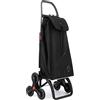 Rolser Carrello Portaspesa Rolser I-Max MF Pieghevole 6 Ruote Montascale - Nero