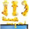 Bukecagif 4 Pezzi Giraffa Gadget Ufficio, Deco Ufficio, Mini Figure | 4 Giraffe Gadget per ufficio, decorazione per bordo monitor, scrivania e scaffale, adorabili mini figurine