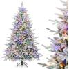 COSTWAY Albero di Natale Artificiale Innevato con Luci