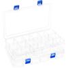 DIFIT Scatole Plastica con Coperchio, Set da 2, 18 scomparti ciascuna | Scatole Trasparenti con Divisori Regolabili, Scatole Portaoggetti per Perline, Gioielli, Viti, Artigianato e Minuteria