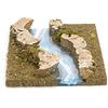 Holyart Ponte presepe, ruscelli, staccionate: Fiume componibile sughero FSC: parte curvilinea 14x16 cm