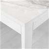 REDS - Copritavolo Tovaglia Effetto Marmo PVC 1 mm 90x140 cm Bianco Carrara | Proteggi tavolo e scrivania, Spessore rigido, Superficie lucida, Disegno senza ripetizioni, Si rifila col cutter, Non adesivo