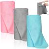 XZMCAT 60 panni in microfibra per la pulizia, 3 rotoli di panni strappabili | 30 x 30 cm, panno lavabile in microfibra senza pelucchi, rotolo per cucina, bagno, casa e auto (blu, grigio, rosa)
