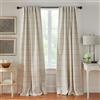 Threadmade Elrene Home Fashions Brighton, Tenda oscurante a quadri per finestra, soggiorno e camera da letto, con linguette posteriori e tasca per bastone, 132 x 274,32 cm, lino, 1 pannello