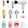 DIELOVEHUA 12 Set da Bagno per Casa delle Bambole, Accessori per Casa delle Bambole, Accessori Casa delle Bambole in Miniatura, Mini Toilette Bambole Accessori, Toilette Miniatura Casa delle Bambole