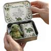 Generic Pocket Hug - Set regalo con mini gattino in peluche | Messaggio ispiratore, gettone ricordo, cuscino floreale incluso, ornamento da scrivania, tascabile