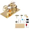 Engineerkiter Metal Stirling Engine Model Kits, fai da te Assemblaggio Generatore di Potenza Elettrica Modello Industriale Scrivania Decor & Regalo per Adulti