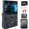 migofee R36MAX 2 Console di gioco portatile retrò, display IPS HD da 4,5 pollici | Impugnatura staccabile, memoria da 128 GB, batteria da 4000 mAh, Linux open source, console emulatore portatile, nero 64G
