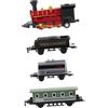 Hohopeti Set Treno Giocattolo Vapore in Lega Retro 4 Unità, Locomotiva a Carica senza Batteria, per Bambini e Ragazzi, Gioco Educativo
