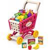 GalPat Baby Carrello per la spesa giocattolo con musica + 41 accessori - include cibo, denaro giocattolo e suono - giocattolo educativo per bambini e ragazze + 3 anni rosa