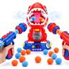 TranRantic Dinosauro Giocattolo di Tiro con 2 Pistole a Pompa d'Aria | Gioco di Tiro al Bersaglio Mobile con Luci, Spruzzo, Contatore e 48 Palline di Schiuma, Regalo di Natale per Bambini