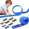 Dcceeo Pista Macchine Flessibile 5M Pista da Corsa Arrotolabile con 1/64 Corse di Formula Giocattolo Doppio Piste per Auto Flexible Pista Flessibile Macchinine Regalo per Bambino e Bambine