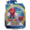 Jakks Pacific Action figure articolata Sonic The Hedgehog Knuckles, 10,2 cm | Con molla a stella