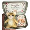 Generic Pocket Hug - Set regalo con mini gattino in peluche | Messaggio ispiratore, gettone ricordo, cuscino floreale incluso, ornamento da scrivania, tascabile