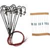 Gettimore 10pcs H0 Scala LED Lanterna Luci 63mm Modello Fare Lampade 3V per Kit di Costruzione Ferroviaria