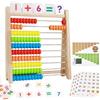 HO-SFSM Abaco Legno Calcolatrice Gioco | Pallottoliere Classico di Legno di Montessori, Applicabile ai Giocattoli Educativi Prescolari