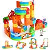 POPERFUN 131 Pezzi Trenino Elettrico Set,3D Cube Track Anti-Gravità | Trenino a levitazione,Costruzione Creativa STEM Giocattolo per Bambini 3-12 Anni,Natale Compleanno Pasqua Regalo