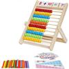 DYOUen Scuola elementare Abakus per bambini con barre di conteggio/carte di alfabeto per calcolo, giocattolo educativo, regalo