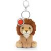 Keel Toys KEELTOYS - Portachiavi peluche leone 12 cm, 100% riciclato, animali selvatici, giocattolo ecologico Keeleco per bambini